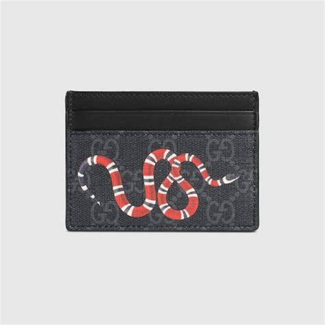 gucci snake case amazon|GG Supreme Black Kingsnake Print Card Case.